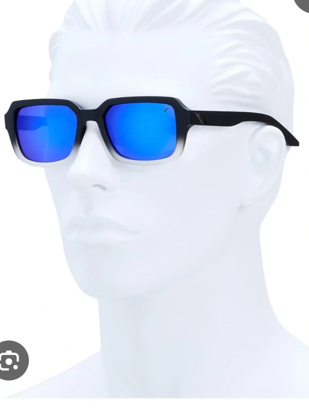 NWT 100% Ridley Sunglasses in SOFT TACT FADE BLACK - BLUE MULTILAYER MIRROR